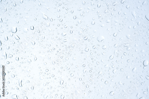 water rain Drop background and texture on glass. clean water bubbles on window nice surface
