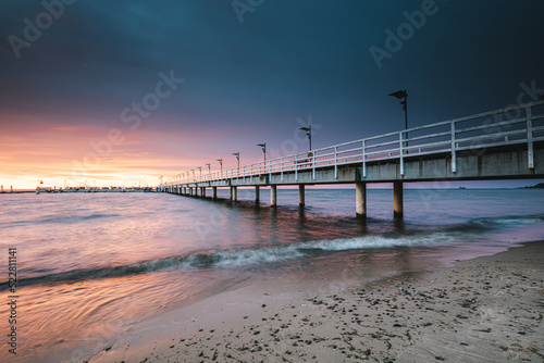 Amazing coloful sunrsie in Mechelinki. small fishing village near Gdynia © R_Szatkowski