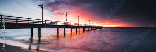 Amazing coloful sunrsie in Mechelinki. small fishing village near Gdynia © R_Szatkowski