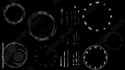 smart watch face mockup set collection illustration in vector format