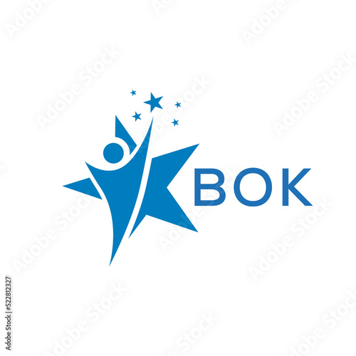 BOK Letter logo white background .BOK Business finance logo design vector image in illustrator .BOK letter logo design for entrepreneur and business.
