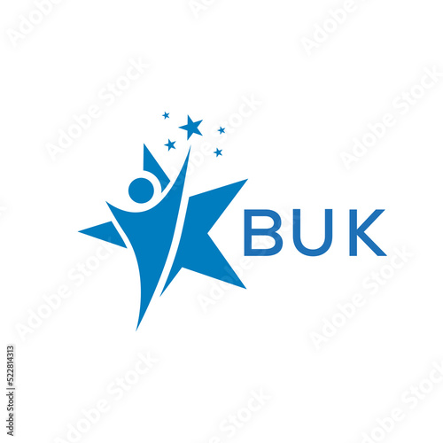 BUK Letter logo white background .BUK Business finance logo design vector image in illustrator .BUK letter logo design for entrepreneur and business.
