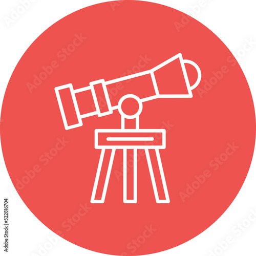 Telescope Line Two Color Icon