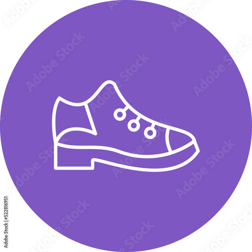 Casual Shoes Line Two Color Icon