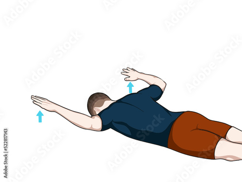 Exercise position illustration for neck pain (neck joint). Exercise 3