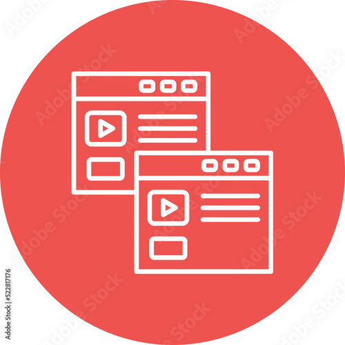 Duplicate Browser Line Two Color Icon