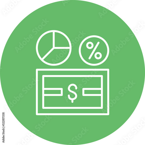 Money Margin Line Two Color Icon