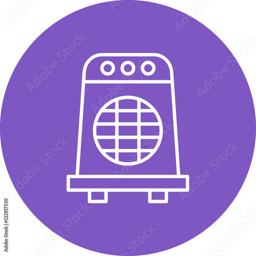 Air Heater Line Two Color Icon