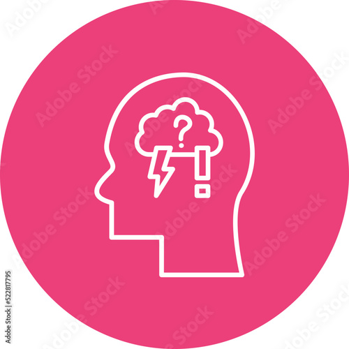 Anxiety Line Two Color Icon