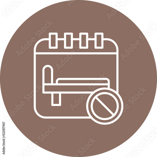 Overbooked Line Two Color Icon