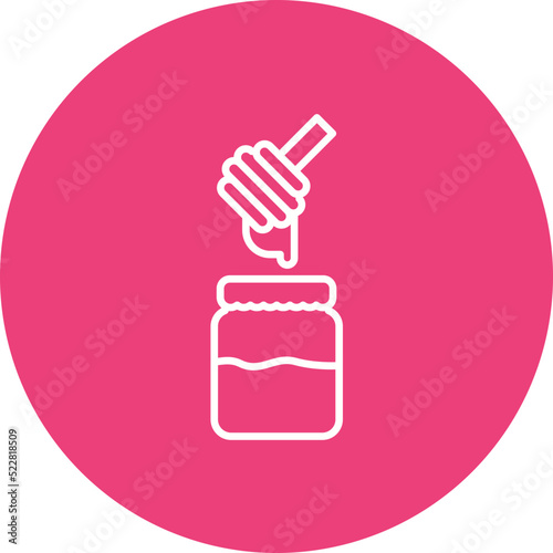 Honey Jar Line Two Color Icon