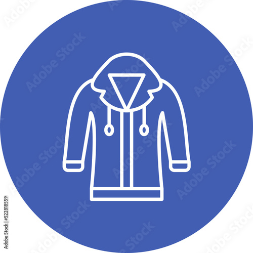 Hoodie Line Two Color Icon