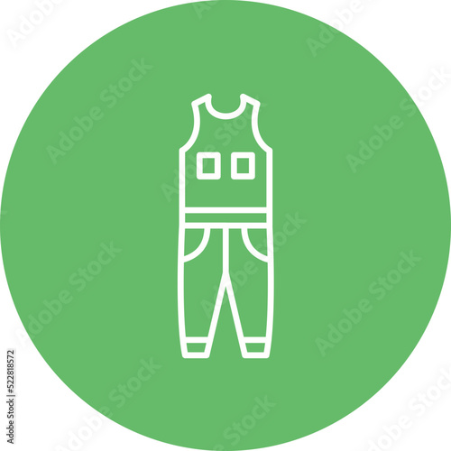Coverall Clothes Line Two Color Icon