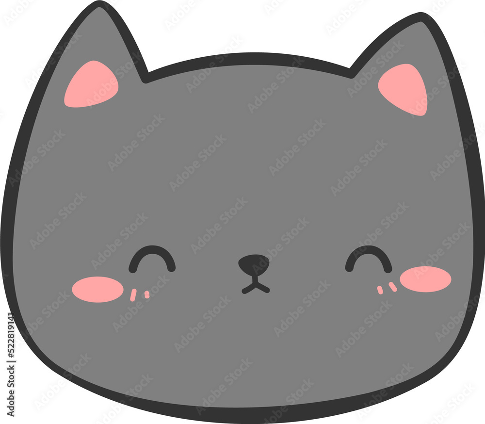 cute cat head cartoon element cute cat head cartoon element