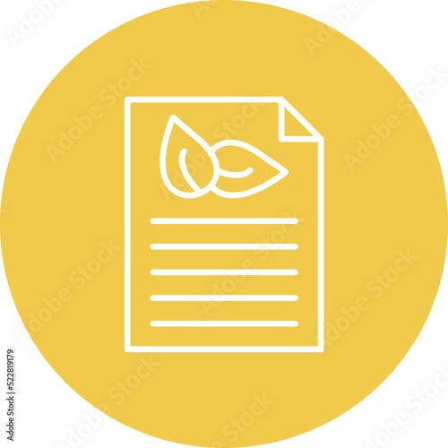 Biodegradable Paper Line Two Color Icon