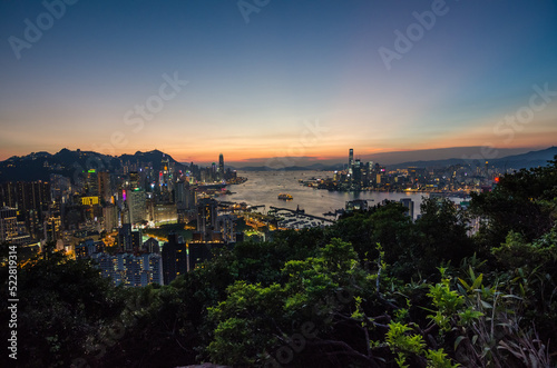 Sunset over Hong Kong