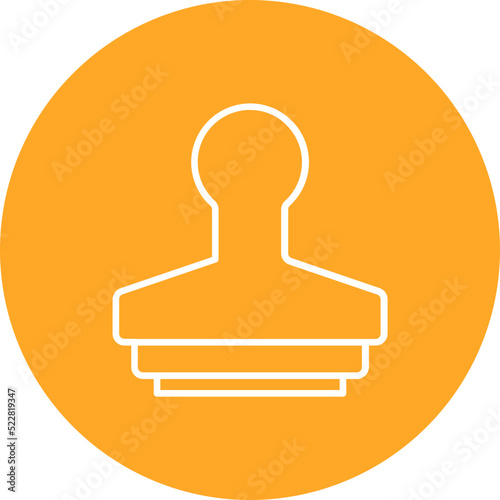 Stamp Line Two Color Icon