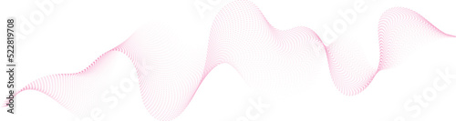 abstract vector illustration of pink colored wave lines on white background