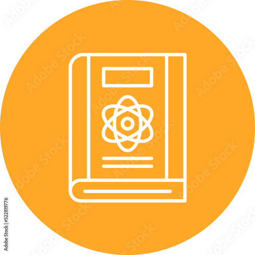 Physics Book Line Two Color Icon