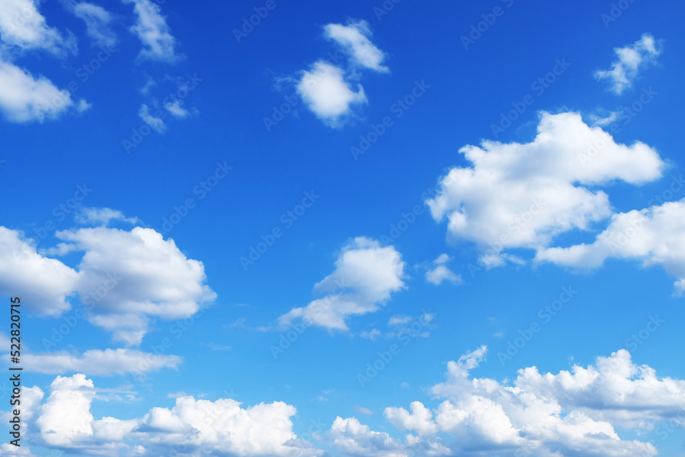 Fototapeta premium Blue sky and white cloud on a sunny day - skyscape & Cloudscape, beautiful blue sky for background