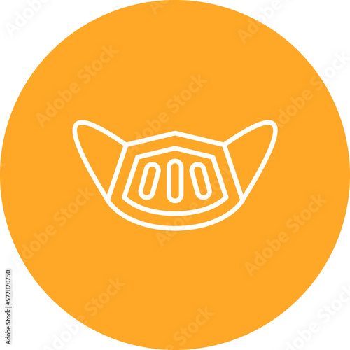 Medical Mask Line Two Color Icon