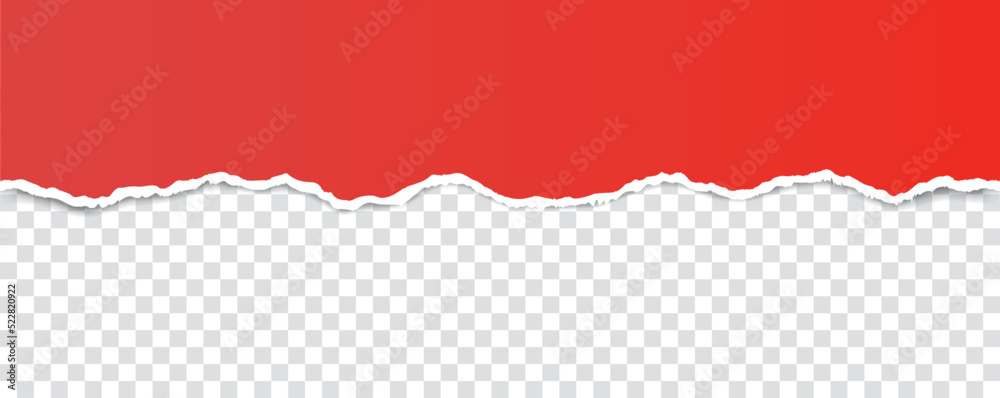 vector red colored torn paper banner with ripped edges with space for ...