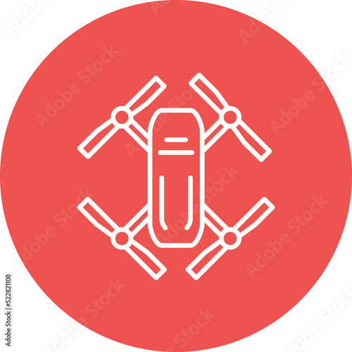Drone Line Two Color Icon