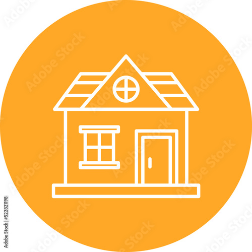 Guest House Line Two Color Icon