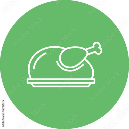 Turkey Line Two Color Icon