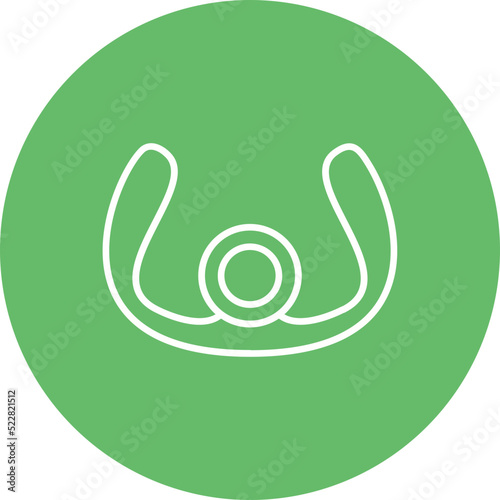 Aeroplane Steering Wheel Line Two Color Icon