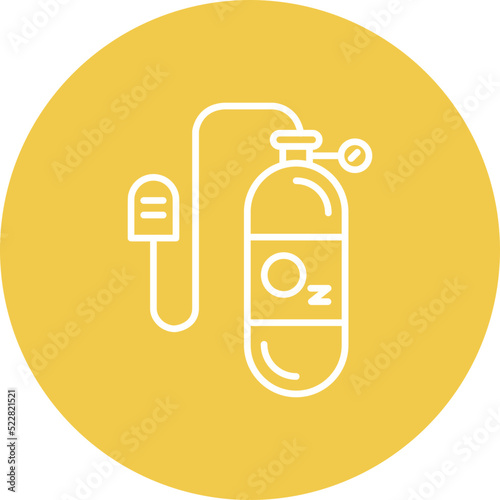 Oxygen Mask Line Two Color Icon