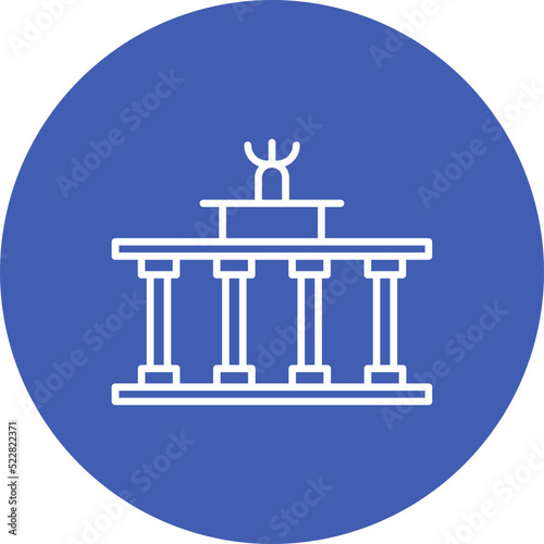Brandenburg Gate Line Two Color Icon