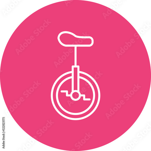 Monocycle Line Two Color Icon
