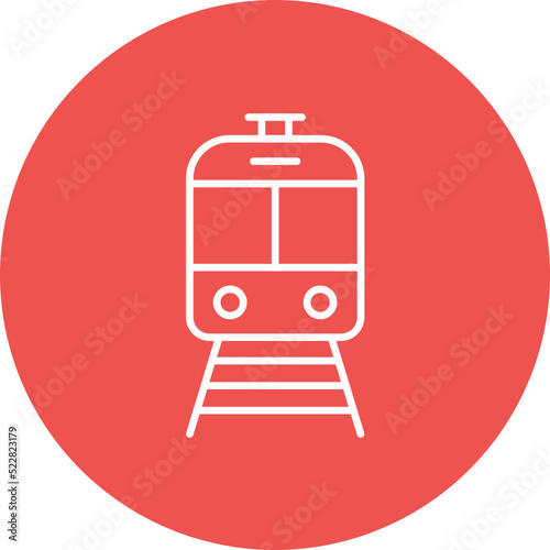 Train Line Two Color Icon