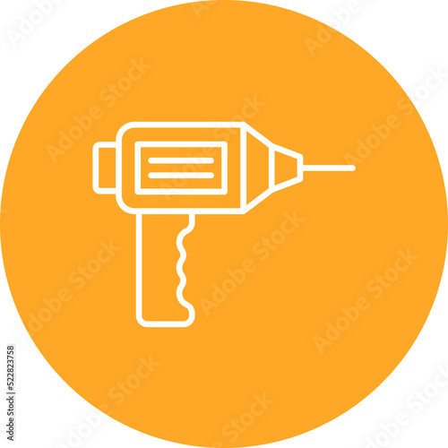 Hand Drill Line Two Color Icon