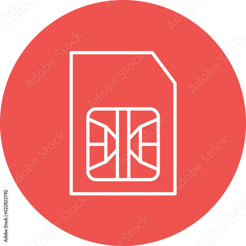 Sim Line Two Color Icon