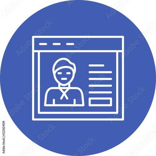 Profile Line Two Color Icon
