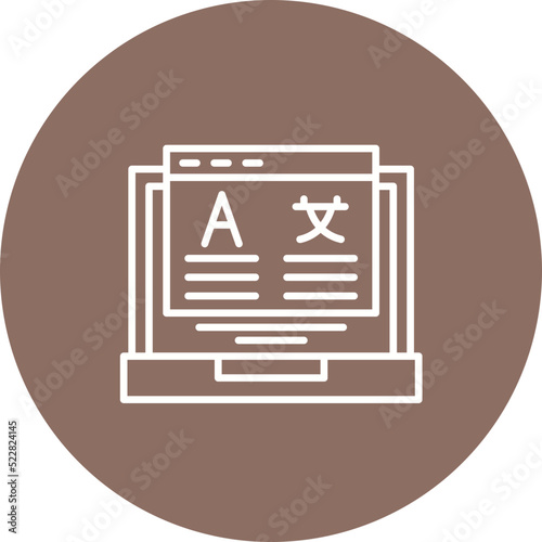 Translate Line Two Color Icon
