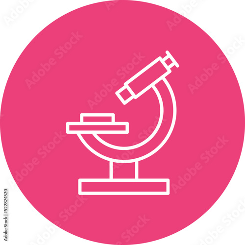 Microscope Line Two Color Icon