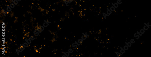 black background and colorful  dirty or scratch aging effect. Dusty and grungy scratch texture material or surface. black and gold scratch background. 