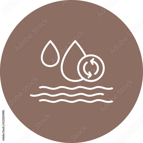 Save Water Line Two Color Icon