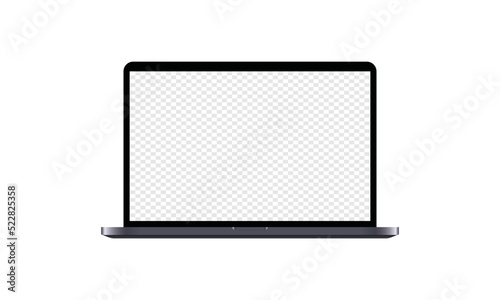 Laptop vector icon isolated on transparent background