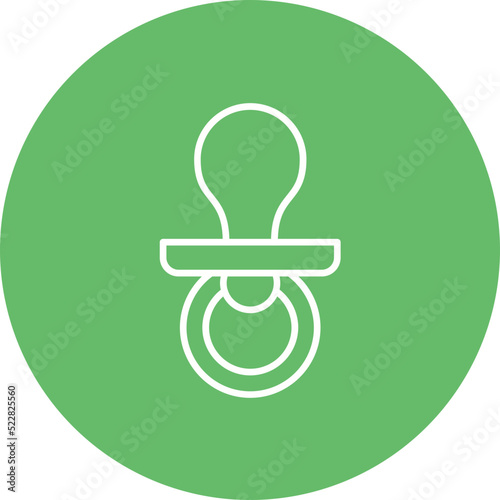 Pacifier Line Two Color Icon