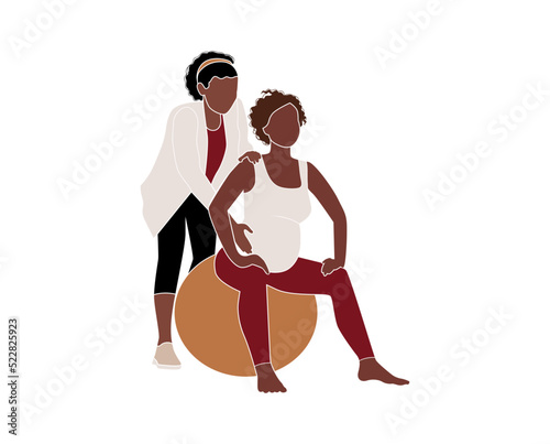 Doula an experienced medical assistant for a pregnant woman
