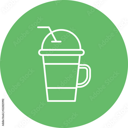 Frappuccino Line Two Color Icon
