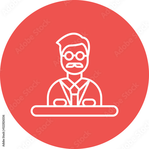 Principal Line Two Color Icon