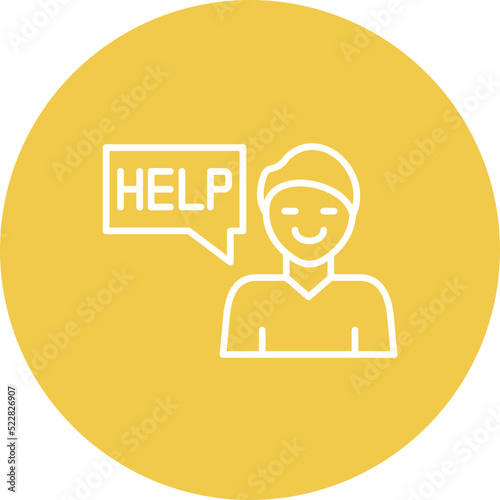 Ask For Help Line Two Color Icon