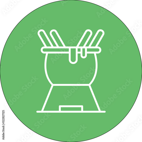 Fondue Line Two Color Icon