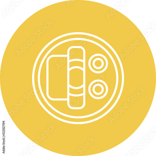 Masala Dosa Line Two Color Icon