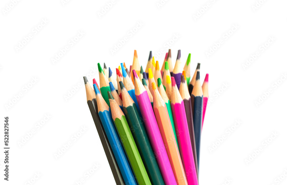 School, education and drawing background with colorful pencil